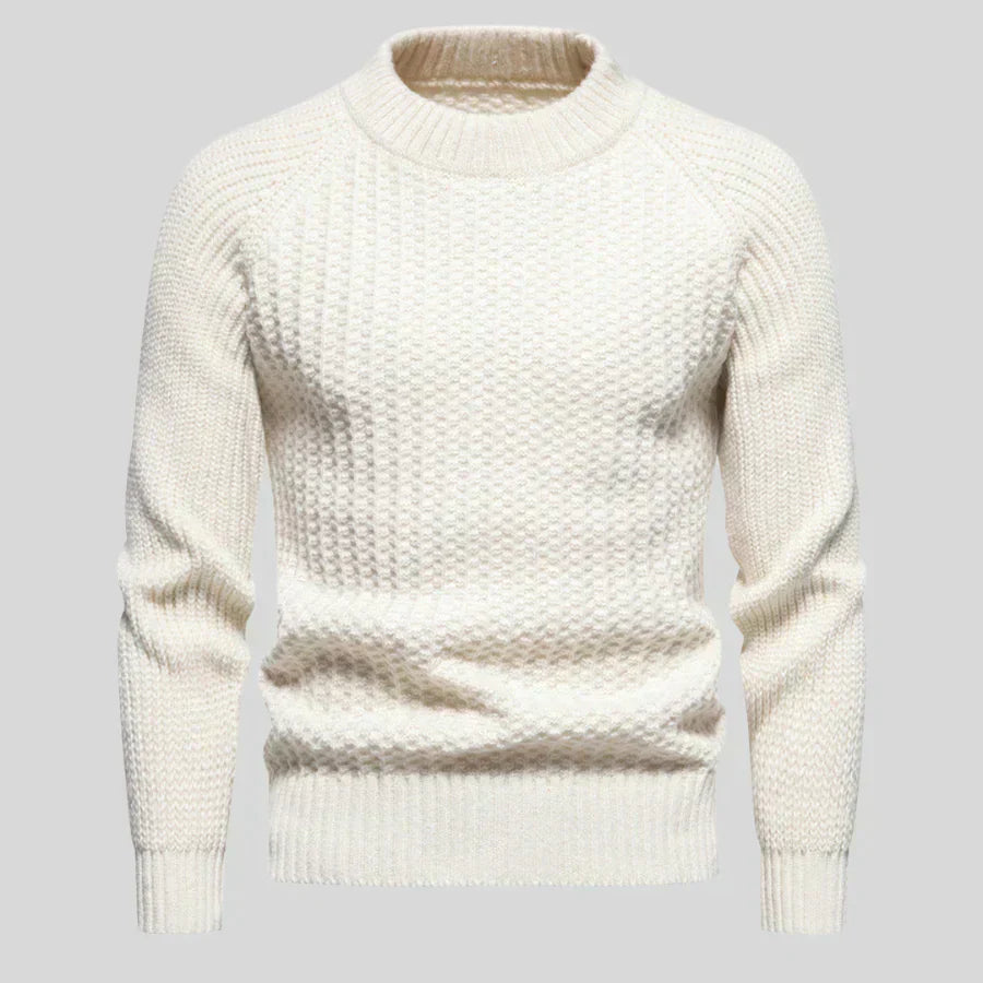 Bastin - Geribbelde Herentrui met Ronde Hals