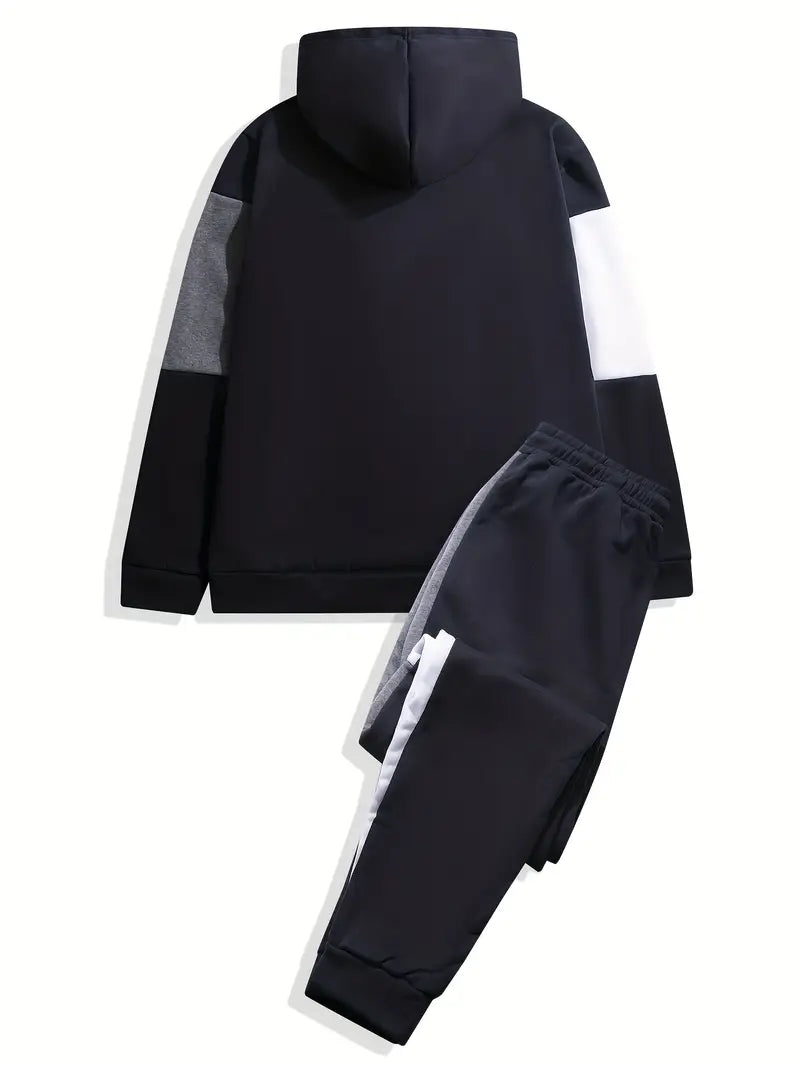 Maniss - Heren Tweedelige Joggingpak met Kleurblokken