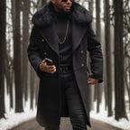 Samuel - Luxe Lange Herenjas met Kraag