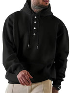 Gregory - Heren Hoodie met Knoopsluiting en Capuchon