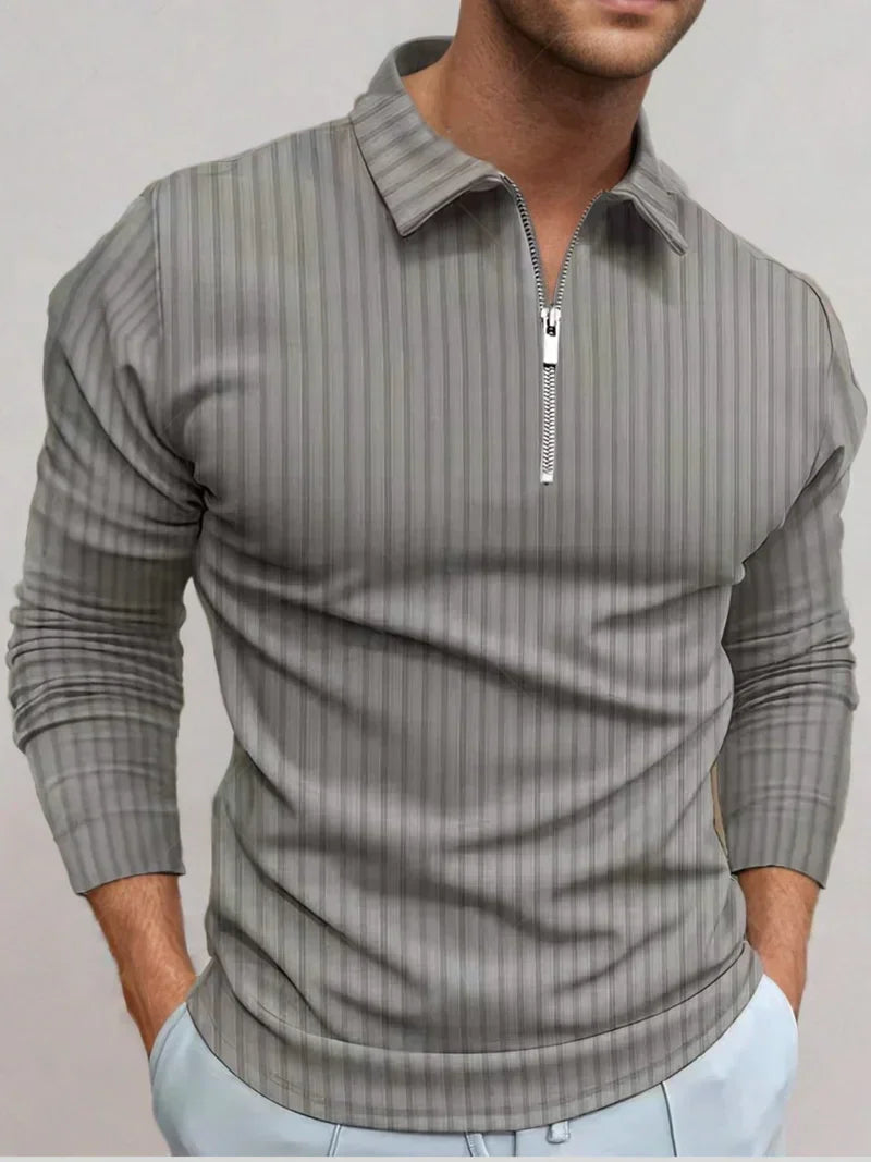 Briand - Slim Fit Trui met Ritskraag