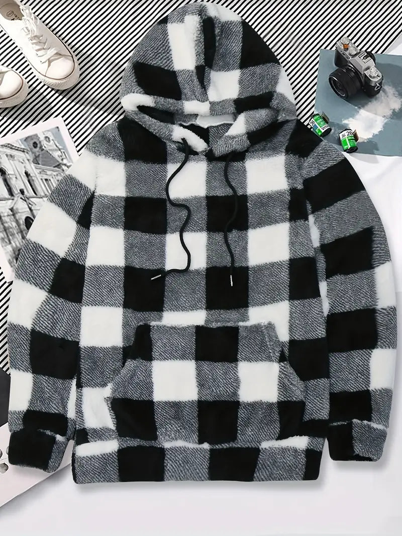 Moos - Geruite Hoodie voor Heren