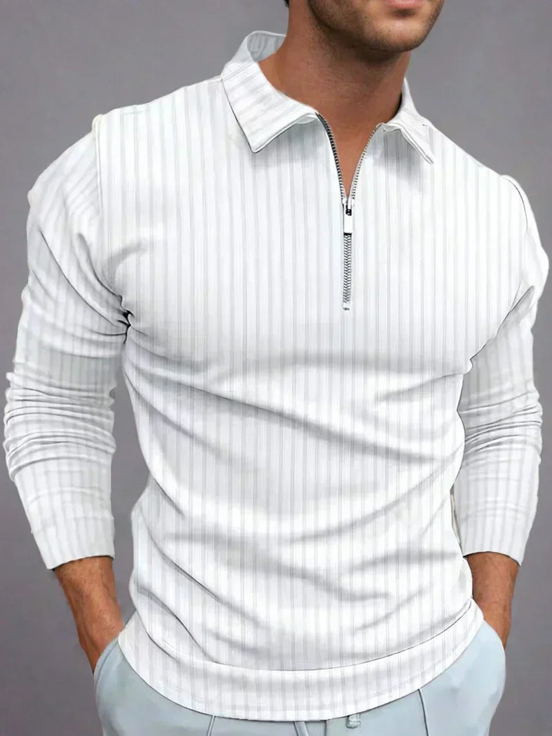 Briand - Slim Fit Trui met Ritskraag