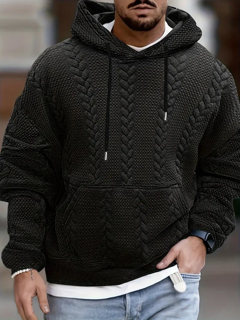 Benjamin - Casual Heren Hoodie met Klassiek Breipatroon