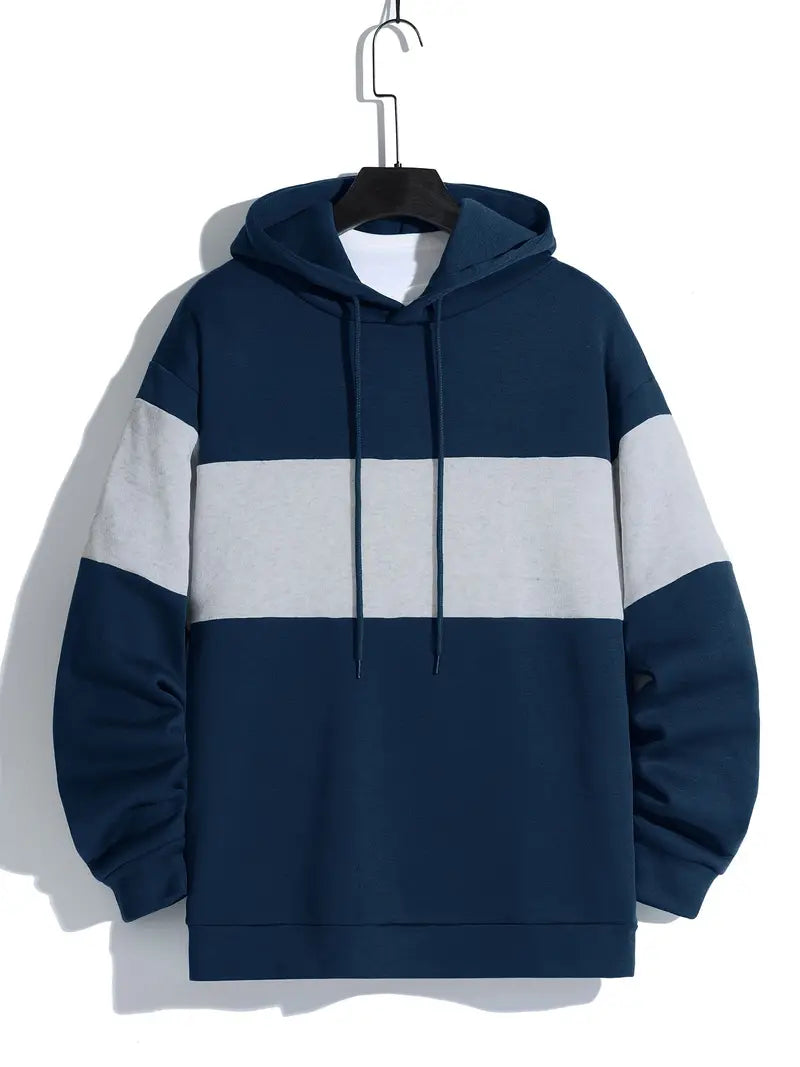 Reinoud - Heren Hoodie met Kleurblok Design