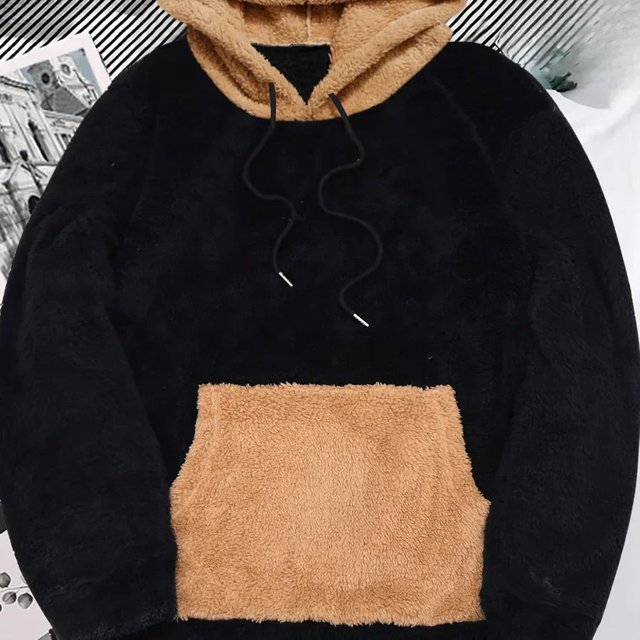 Everon - Pluche Hoodie met Dubbele Kangoeroezak