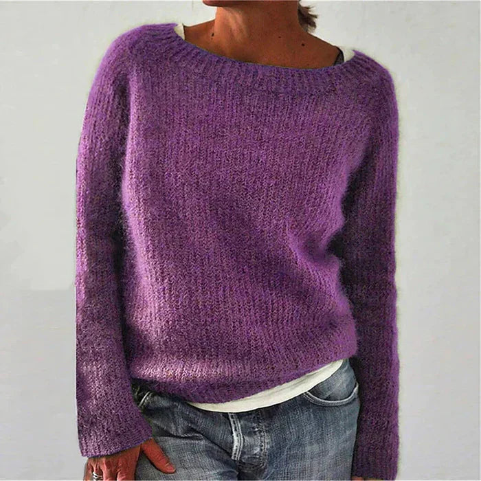Lotte - Zachte dames sweater met ronde hals