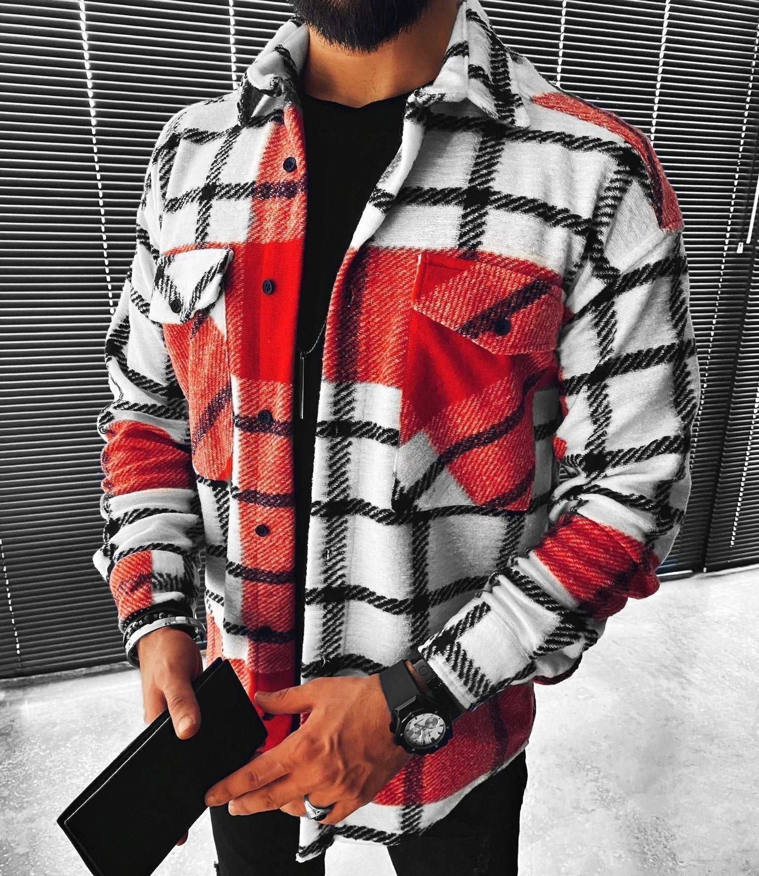 Bram - Ruitpatroon Overshirt Heren